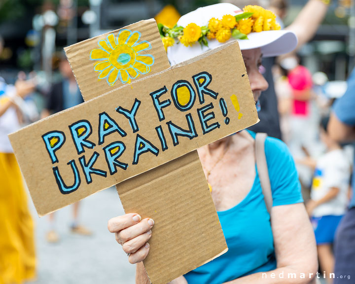 Stand With Ukraine Protest, King George Square, Brisbane