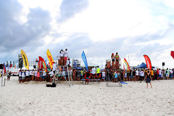 Crowds watching the championships