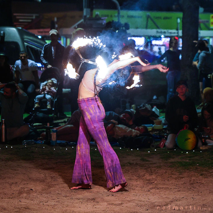 Fire Twirling at Burleigh Bongos