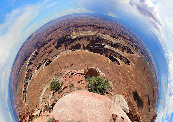 A “little planet” of the same canyons