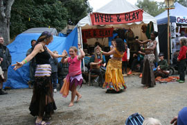 Spontaneous belly dancers