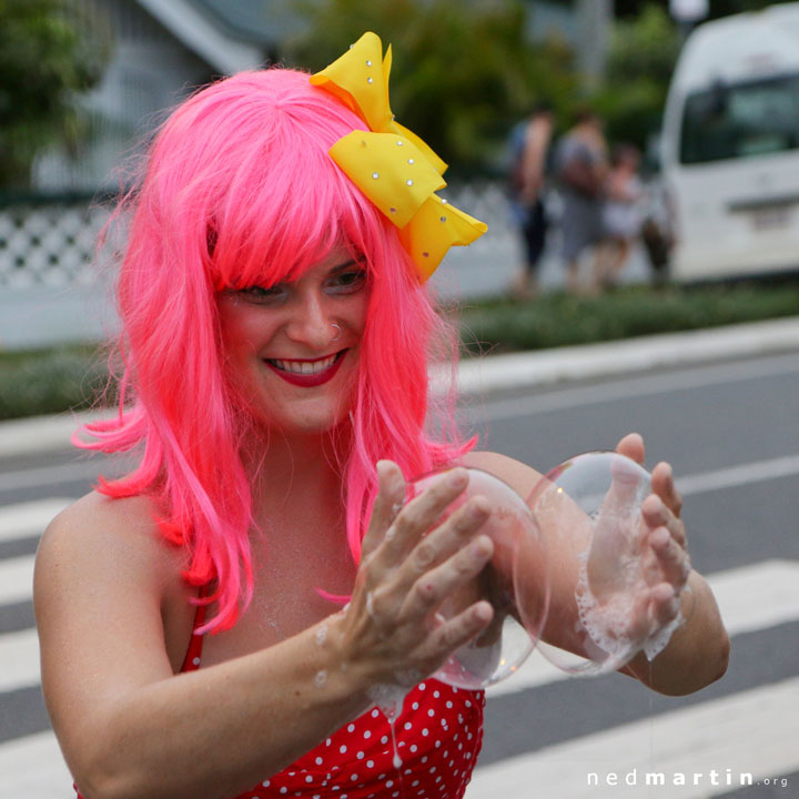 Miss Bubbles at the Paddington Christmas Fair