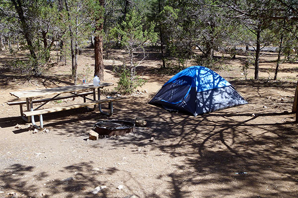 Our tent at Grand Canyon National Park