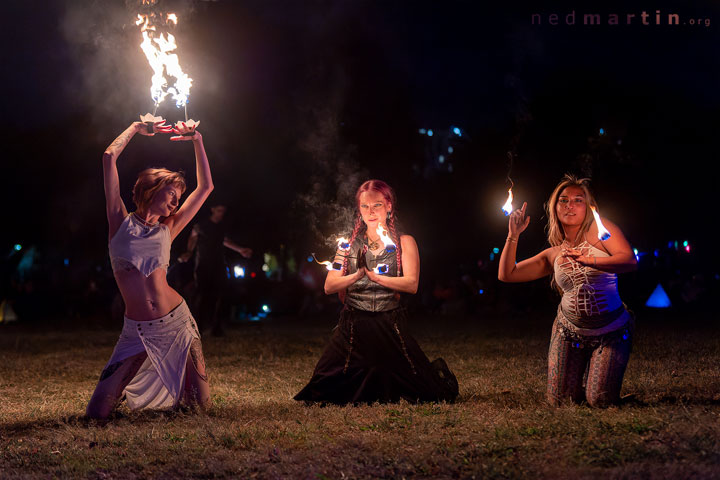 Jaelith Amber Fey, Yaolina Kay, Emmanuellé Gomez, West End Fire Festival, Brisbane