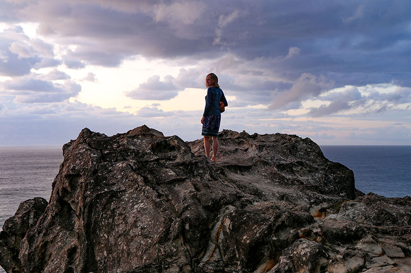 Bronwen waiting for the sun to rise