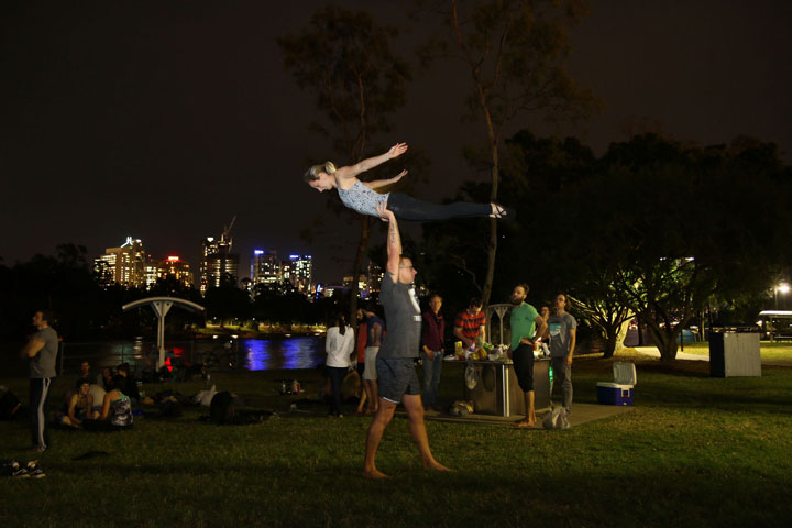 Pot Luck & Acro at Kangaroo Point