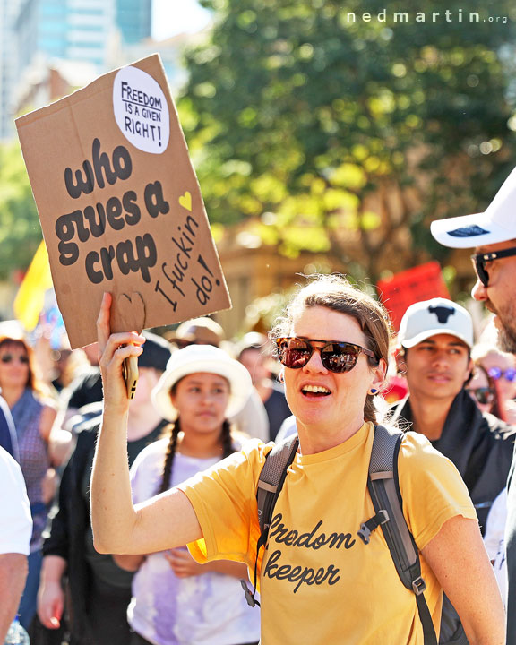 Freedom Rally, Brisbane Botanic Gardens