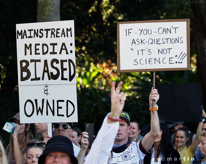 Freedom Rally, Brisbane Botanic Gardens