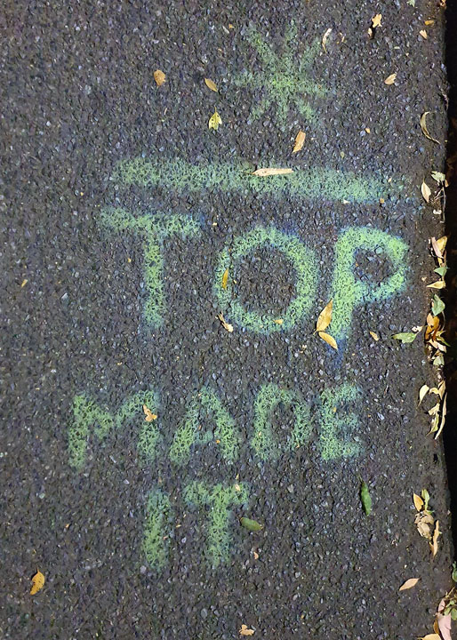 Top–Made It — sign at the top of Mt Gravatt