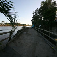 A bridge on the bikeway along Coronation Drive