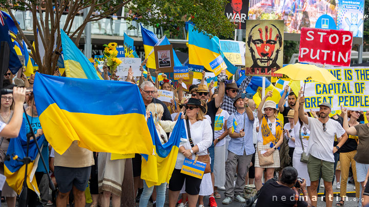 Stand With Ukraine Protest, King George Square, Brisbane