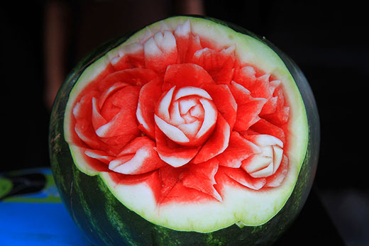 Watermelon Carvings at Chinatown Mall