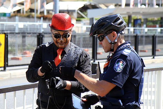 Police perform an ID check