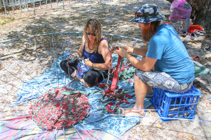 Giant Mandala Weaving, Island Vibe Festival 2019, Stradbroke Island