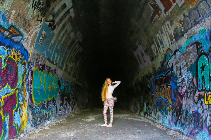 Bronwen at Ernest Junction Tunnel