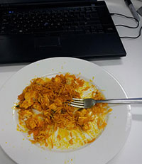 Lunch: Leftover Halim’s curry