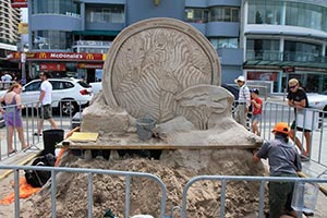 Sand castles at the Gold Coast