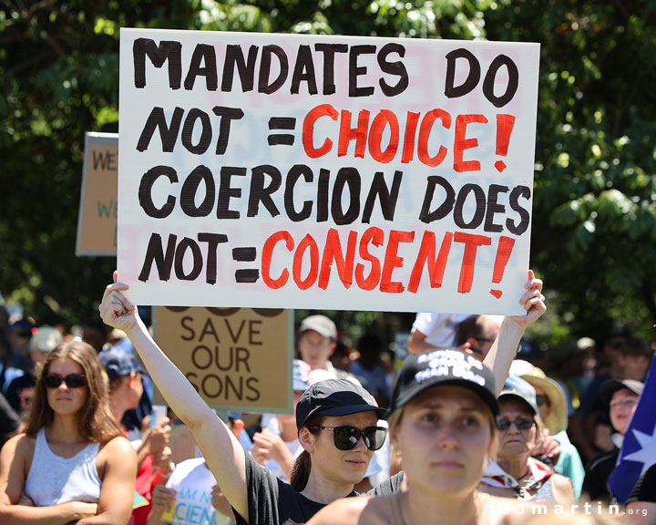 Freedom Rally, Brisbane Botanic Gardens