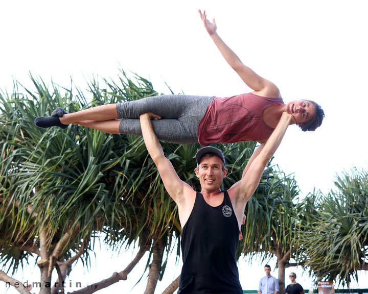 Daniela wondering why she does this to herself — with Chase Erbacher & Daniela Monteiro at Justins Park, Burleigh Heads