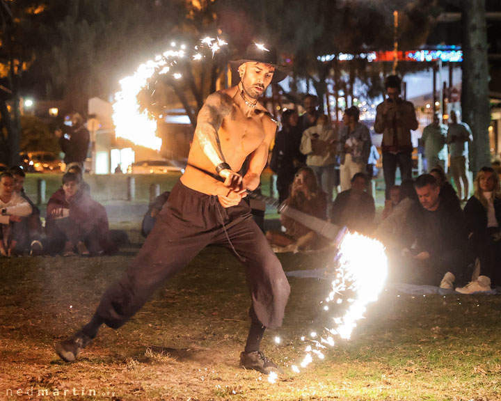 Burleigh Bongos and Fire-twirling