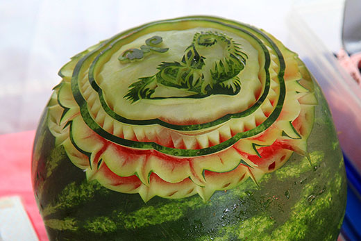 Watermelon Carvings at Chinatown Mall