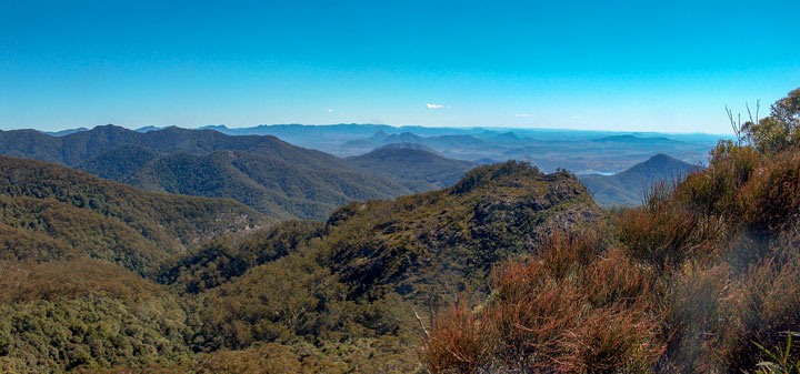 The view from Mt Barney