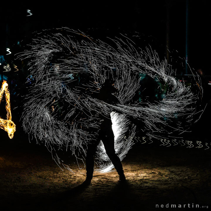 Fire Twirling at Burleigh Bongos