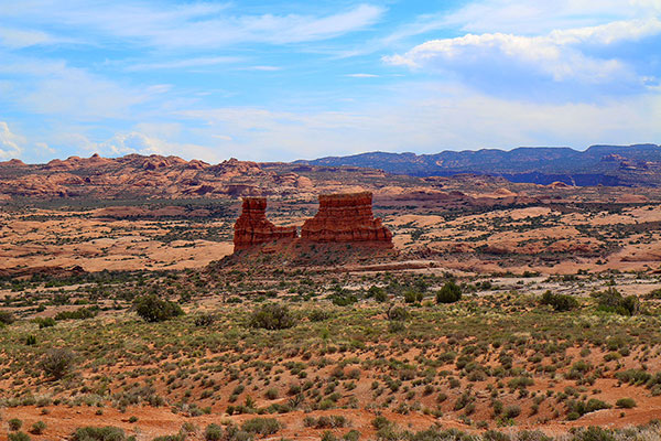 One of many rock formations in Arches National Park