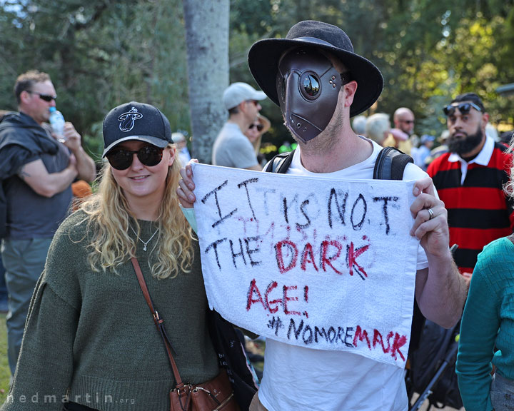 Freedom Rally, Brisbane Botanic Gardens