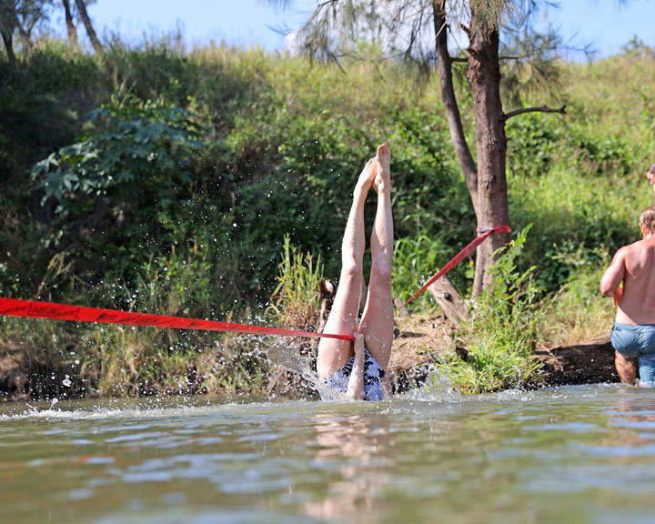 Bronwen, Slackline, Twin Bridges Recreational Area, Brisbane Valley Rail Trail