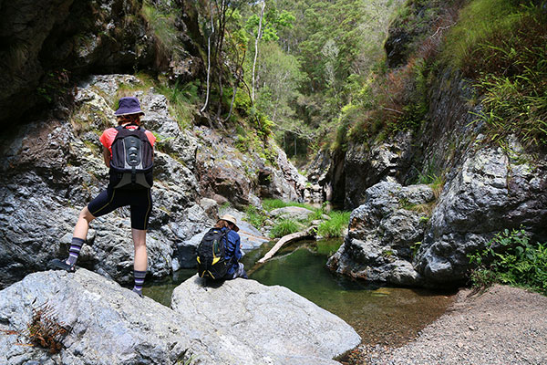 Bronwen & Maz contemplating the route