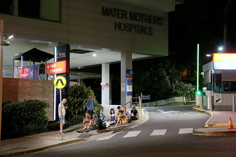 Small groups camped at every exit from the hospital to prevent anyone leaving with Baby Asha