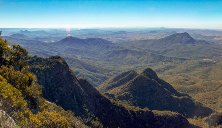 The view from Mt Barney