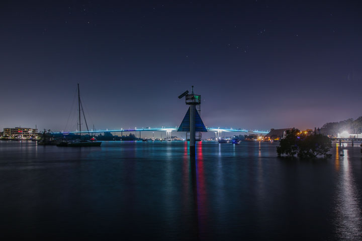 Sir Leo Hielscher Bridges (Gateway Bridges) from Colmslie Recreation Reserve