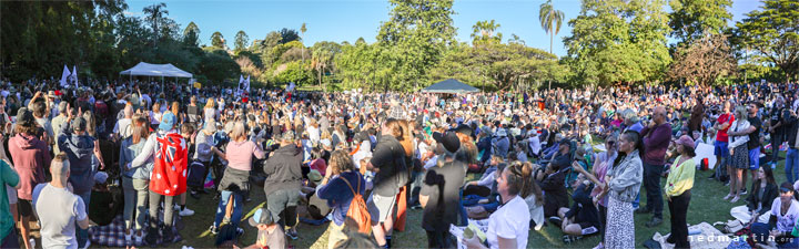 Freedom Rally, Brisbane Botanic Gardens