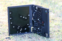 IBM Thinkpad with optional see-thru screen holes