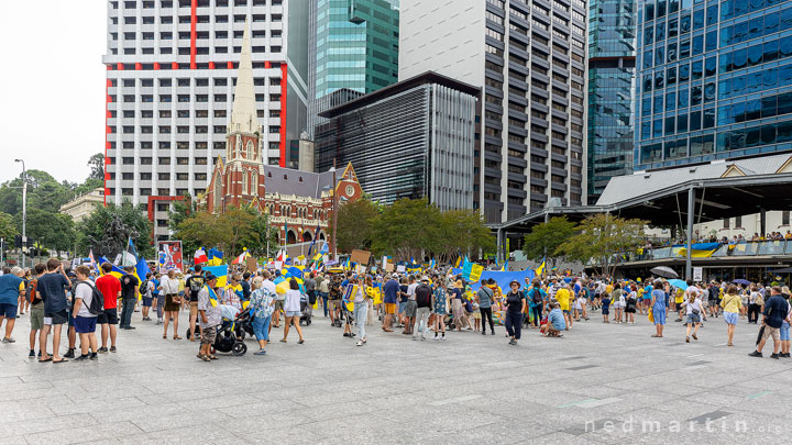 Stand With Ukraine Protest, King George Square, Brisbane