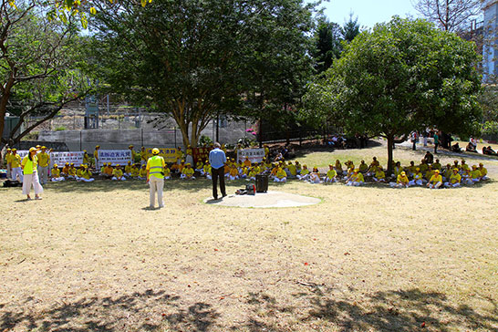 Falun Gong had a large protest group