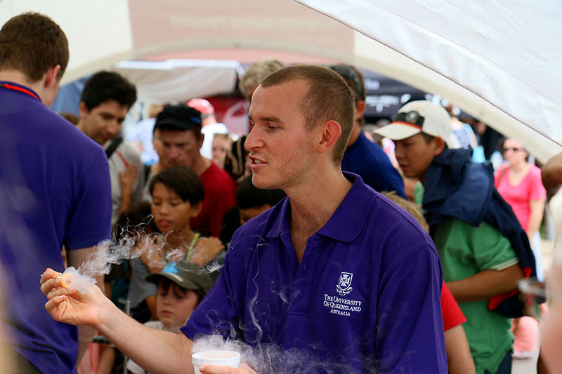 UQ giving out frozen burger rings