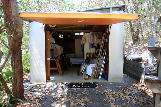 The shed we stayed in on Stradbroke Island