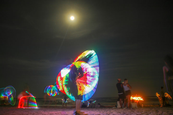 Burleigh Bongos and Fire Twirling