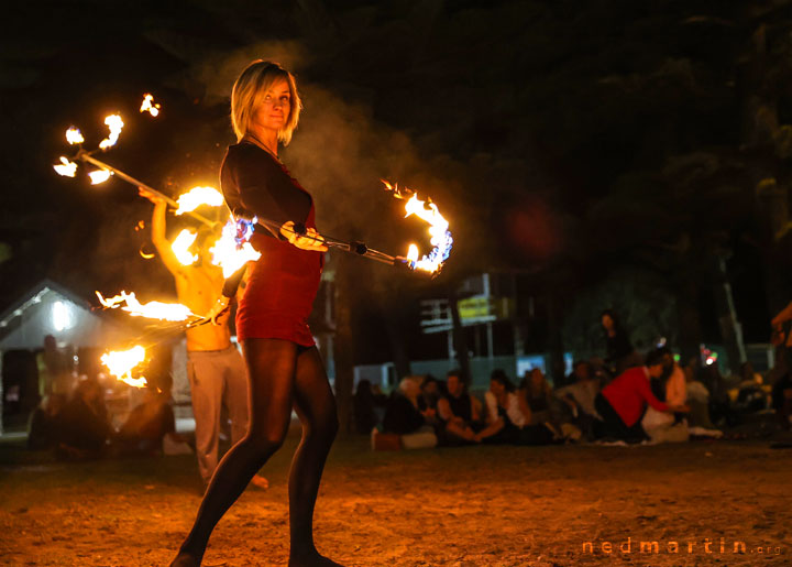 Burleigh Bongos and Fire-twirling