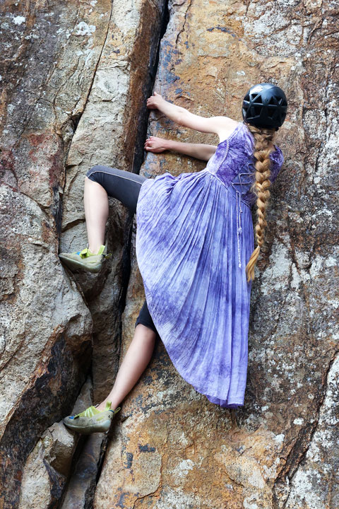 Bronwen, Climbing at Frog Buttress, Do it in a Froq climbing event, Boonah (edited to remove ugly rope)