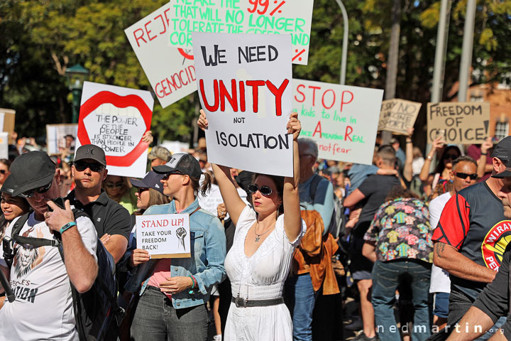 Freedom Rally, Brisbane Botanic Gardens