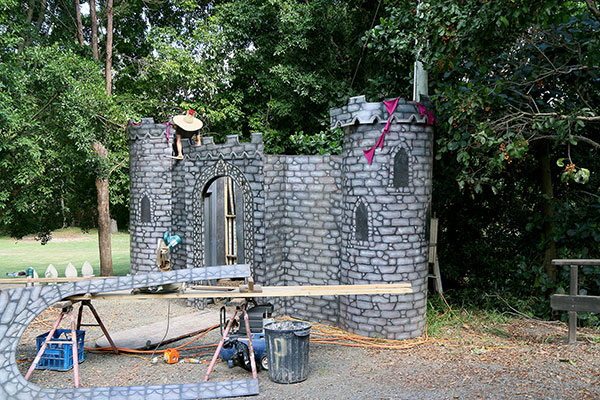A castle being built