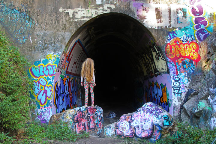 Bronwen at Ernest Junction Tunnel