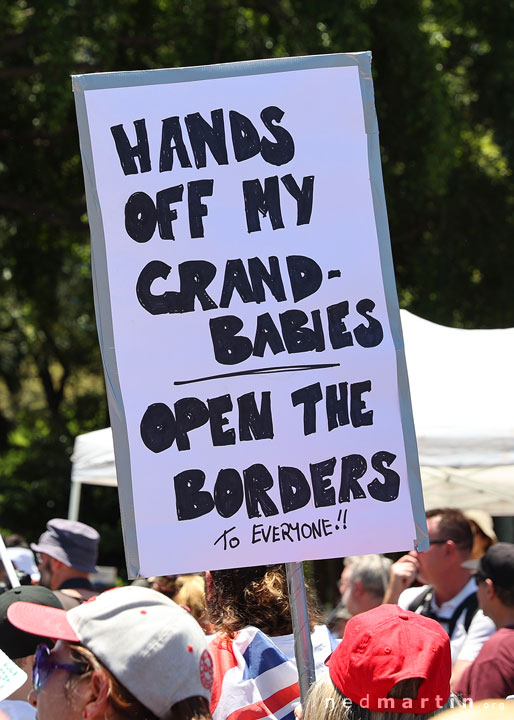 Freedom Rally, Brisbane Botanic Gardens