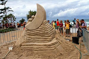 Sand castles at the Gold Coast