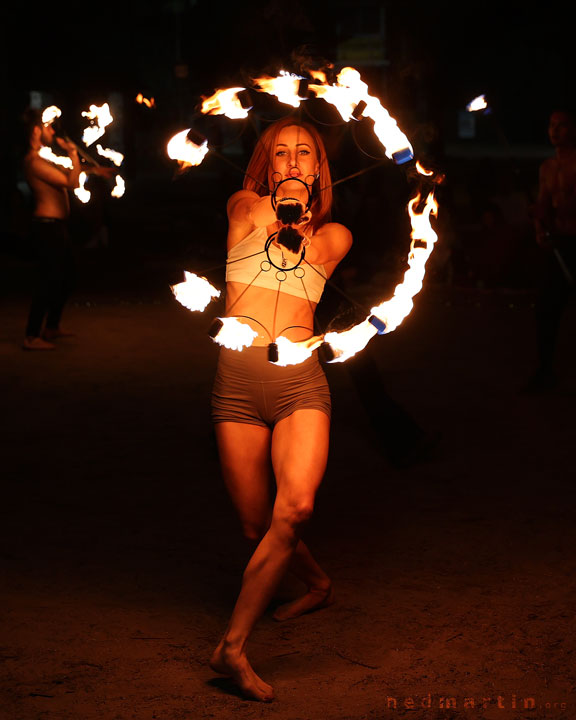 Courtney, Fire Twirling at Burleigh Bongos