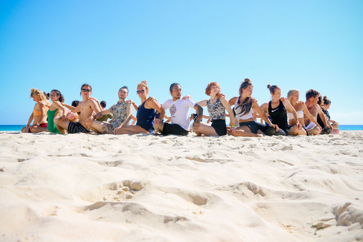 Yoga With Stef, Beach, Island Vibe Festival 2017, Stradbroke Island